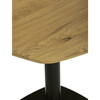 DT-X7117 OAK - Stôl jedálenský, doska MDF, dekor dub, čierny kov