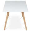 DT-313 WT - Jedálenský stôl 120x80x74 cm, MDF, biely matný lak, masív buk