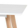 DT-312 WT - Jedálenský stôl 80x80x74 cm, MDF, biely matný lak, masív buk