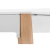 DT-312 WT - Jedálenský stôl 80x80x74 cm, MDF, biely matný lak, masív buk