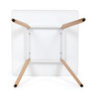 DT-312 WT - Jedálenský stôl 80x80x74 cm, MDF, biely matný lak, masív buk