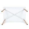 DT-304 WT - Jedálenský stôl 120x80x74 cm, MDF / kovová konštrukcia - biely matný lak, drevené nohy