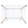 DT-313 WT - Jedálenský stôl 120x80x74 cm, MDF, biely matný lak, masív buk