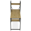 GD-512 OAK - Stôl pracovný s regálom, MDF, dekor dub, čierny kov