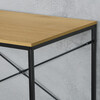 GD-520 OAK - Stôl písací s regálom, MDF, dekor dub, čierny kov