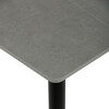 HT-398M GREY - Stôl jedálenský 80x80 cm, keramická doska šedý mramor, čierne kovové nohy
