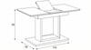 HT-430 CAP - Jedálenský stôl 110+40x75 cm, cappuccino 4 mm sklenená doska, MDF, cappuccino mat