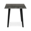 HT-F4413 GREY - Stôl jedálenský, 130x80x75 cm, MDF doska, dekor šedý dub, kov, čierny lak