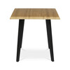 HT-F4413 OAK - Stôl jedálenský, 130x80x75 cm, MDF doska, dekor divoký dub, kov, čierny lak