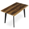 HT-F4413 OLW - Stôl jedálenský, 130x80x75 cm, MDF doska, dekor staré drevo, kov, čierny lak