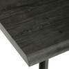 HT-F4413 GREY - Stôl jedálenský, 130x80x75 cm, MDF doska, dekor šedý dub, kov, čierny lak