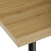 HT-F4413 OAK - Stôl jedálenský, 130x80x75 cm, MDF doska, dekor divoký dub, kov, čierny lak