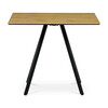 HT-R5190 OAK - Stôl jedálenský, 90x90x76 cm, MDF, kov, dub, čierna