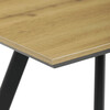 HT-R5190 OAK - Stôl jedálenský, 90x90x76 cm, MDF, kov, dub, čierna