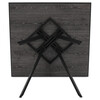 HT-R5190 GREY - Stôl jedálenský, 90x90x76 cm, MDF, kov, šedý dub, čierna