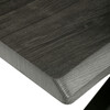 HT-F4618 GREY - Stôl jedálenský, 180x90x75 cm, MDF doska, dekor šedý dub, kovová noha v tvare hviezdy, čierny lak