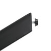 HT-R5010 OAK - Stôl jedálenský okrúhly, 100x100x76 cm, MDF, kov, dub, čierna