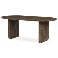 HT-W1578 WAL - Stôl jedálenský, 200x100x77 cm, MDF doska, 3D dekor orech.