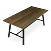 HT-T1818 WAL - Stôl jedálenský, 180x90cm, dyha, farba orech, kovová čierna noha