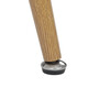 HT-W1214 WT - Stôl jedálenský 140x80, MDF, biela matná doska, kovové nohy vo farbe duba.