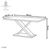 HT-W1570 SRE - Stôl jedálenský 160x90cm, MDF, 3D dekor dub san remo, kovové nohy, čierny lak.