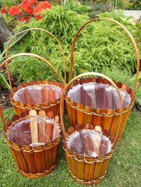 Bambusový obal na kvetinu set 4 ks