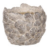 JUK1005 - Obal na kvety, betónový s dekorom pierok.