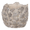 JUK1005 - Obal na kvety, betónový s dekorom pierok.