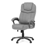 KA-C715 GREY2 - Kreslo kancelárska, šedá látka, šedý plastový kríž, kolieska na tvrdé povrchy