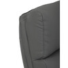 KA-D8104 GREY - Stolička kancelárska, šedá ekokoža, kríž kov chrómový, hojdací mechanizmus, čalúnené podrúčky