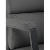 KA-D8104 GREY - Stolička kancelárska, šedá ekokoža, kríž kov chrómový, hojdací mechanizmus, čalúnené podrúčky