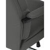 KA-D8104 GREY - Stolička kancelárska, šedá ekokoža, kríž kov chrómový, hojdací mechanizmus, čalúnené podrúčky