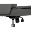 KA-D8104 GREY - Stolička kancelárska, šedá ekokoža, kríž kov chrómový, hojdací mechanizmus, čalúnené podrúčky