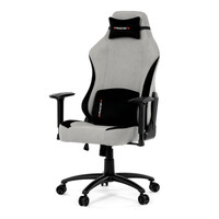 KA-F12 SIL2 - Herné kreslo, strieborná látka, hojdací mechanizmus, polohovanie operadla 90 ° -180 °, 3D podrúčky, vankúše z pamäťovej peny,