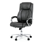 KA-F1385 GREY - Kreslo kancelárske, šedá ekokoža, chrómový kríž, hojdací mechanizmus, nosnosť 150kg