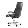 KA-F1385 GREY - Kreslo kancelárske, šedá ekokoža, chrómový kríž, hojdací mechanizmus, nosnosť 150kg