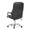 KA-F1385 GREY - Kreslo kancelárske, šedá ekokoža, chrómový kríž, hojdací mechanizmus, nosnosť 150kg