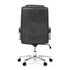 KA-F1385 GREY - Kreslo kancelárske, šedá ekokoža, chrómový kríž, hojdací mechanizmus, nosnosť 150kg