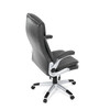 KA-F1218 GREY - Kreslo kancelárske, šedá ekokoža, hojdací mechanizmus