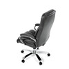 KA-F1385 GREY - Kreslo kancelárske, šedá ekokoža, chrómový kríž, hojdací mechanizmus, nosnosť 150kg