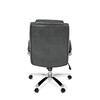 KA-F1385 GREY - Kreslo kancelárske, šedá ekokoža, chrómový kríž, hojdací mechanizmus, nosnosť 150kg
