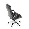 KA-F1385 GREY - Kreslo kancelárske, šedá ekokoža, chrómový kríž, hojdací mechanizmus, nosnosť 150kg