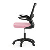 KA-K2006 PINK - Kancelárska stolička, sieťovina, čierny plast, hojdací mechanizmus, kolieska na tvrdé povrchy