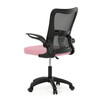 KA-K2006 PINK - Kancelárska stolička, sieťovina, čierny plast, hojdací mechanizmus, kolieska na tvrdé povrchy