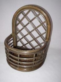 Polička závesná na kvetinu hnedá