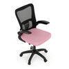 KA-K2006 PINK - Kancelárska stolička, sieťovina, čierny plast, hojdací mechanizmus, kolieska na tvrdé povrchy