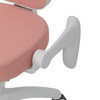 KA-K1062 PINK - Detská stolička, ružová sieťovina, biely plastový kríž, kolieska na tvrdé podlahy