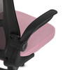 KA-K2006 PINK - Kancelárska stolička, sieťovina, čierny plast, hojdací mechanizmus, kolieska na tvrdé povrchy
