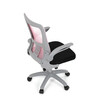KA-K2008 PINK - Kancelárska stolička, ružová sieťovina, šedý plast, kolieska na tvrdé podlahy