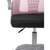 KA-K2008 PINK - Kancelárska stolička, ružová sieťovina, šedý plast, kolieska na tvrdé podlahy